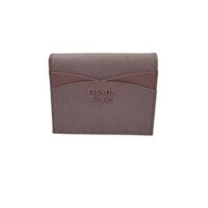 PRCW101: Prada tri-fold wallet in a light pink or alabaster color